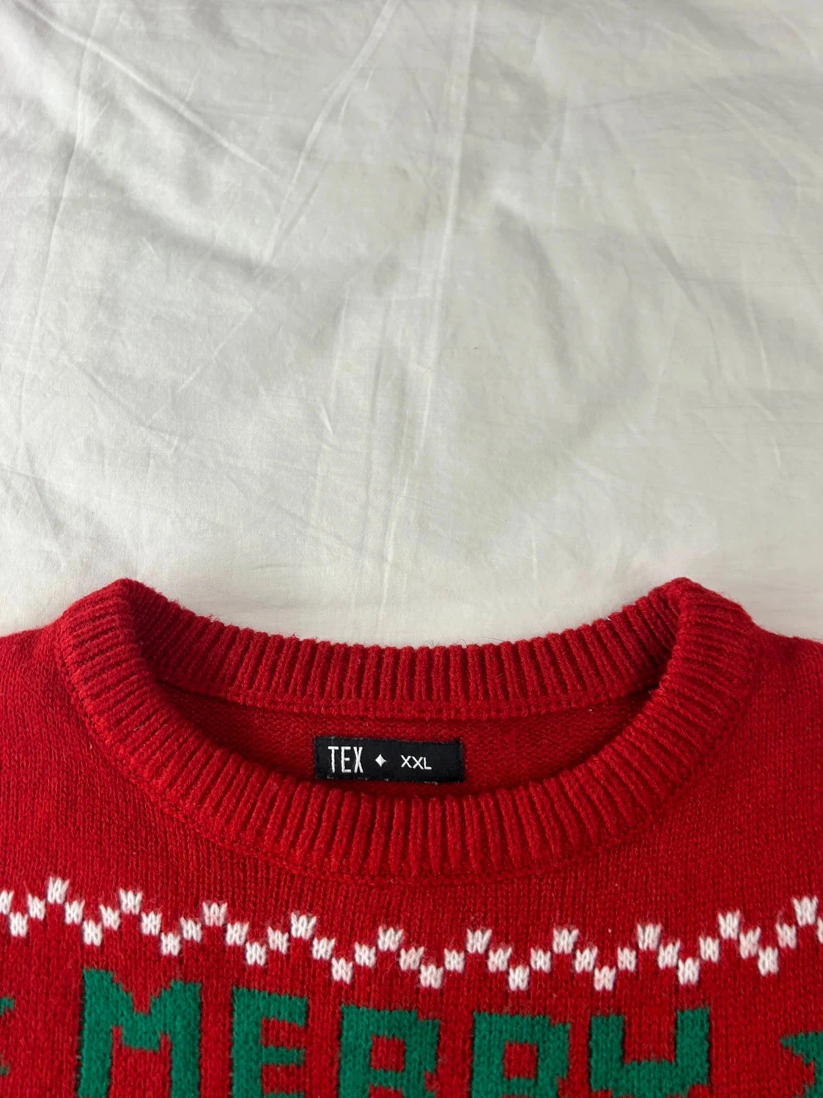 Red TEX Christmas print sweater – photo 5